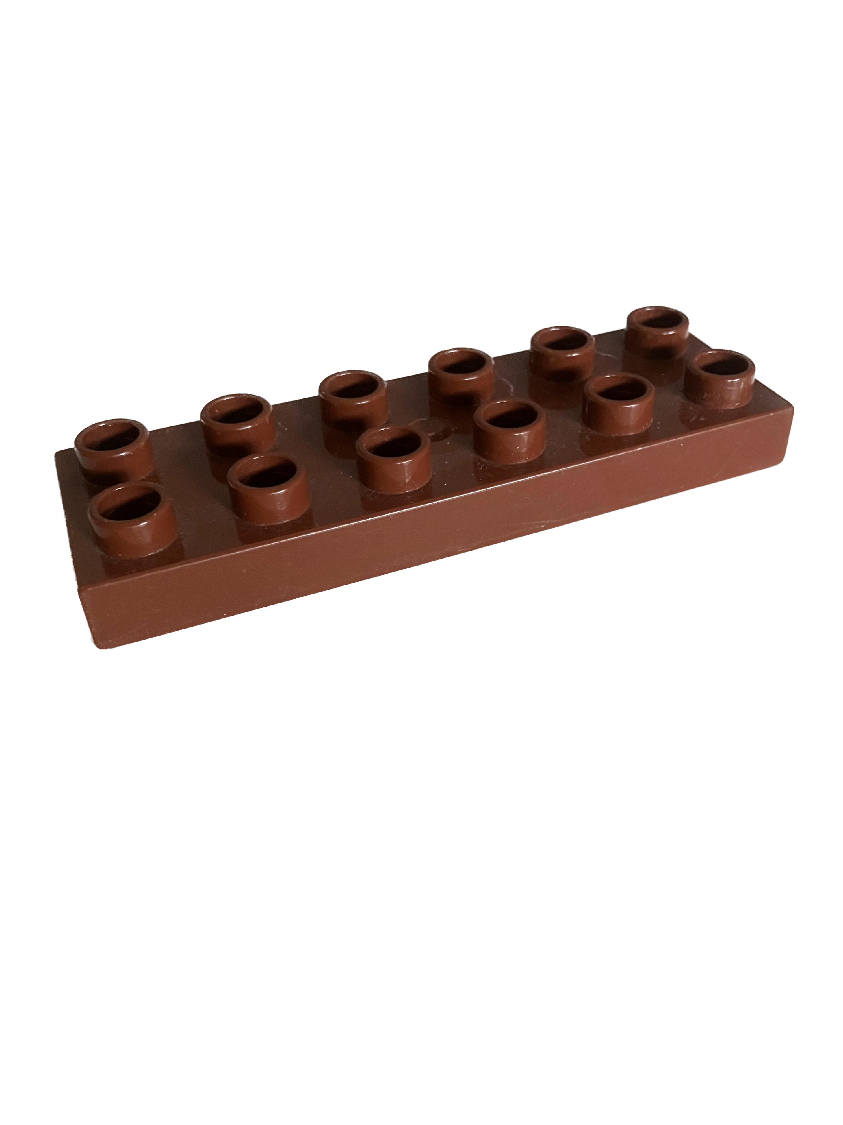 Lego Duplo kostka hnědá 6x2 úzká